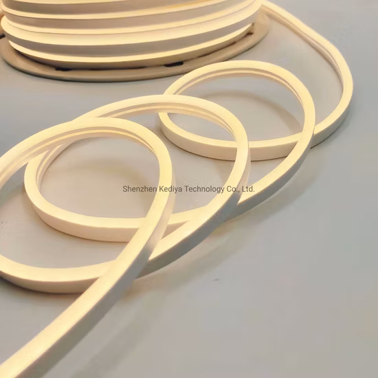 Personalizado IP65 à prova d'água Silicone Flex Neon LED Corda Luzes Color White Warm LED Neon Light Strip para decoração LED